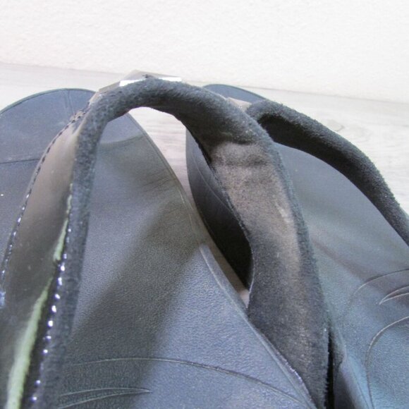 fitflop Women's 9 Pietra Beaded Thong Flip Flop Sandal - Black - Picture 5 of 7